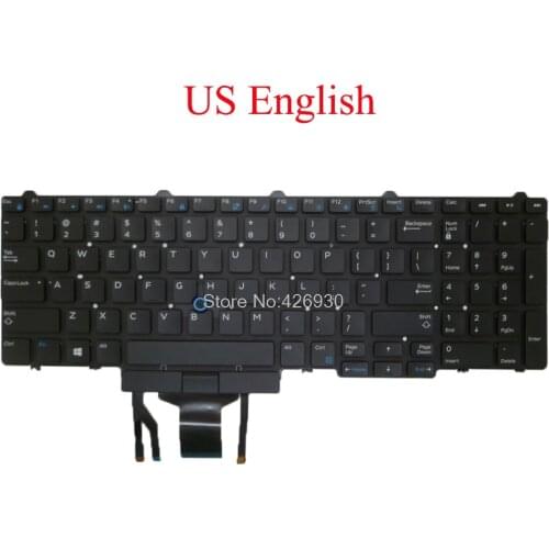 Backlit US Keyboard For DELL For Latitude E5550 5550 E5570 5580 7510 3510 M3510 3520 7520 7720 7710 English PK1313M4B00 0383D7