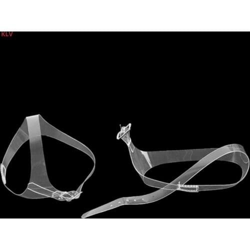 KLV 1 Pair Shoe Strings Transparent Invisible Women High Heels TPU Band Ankle Straps