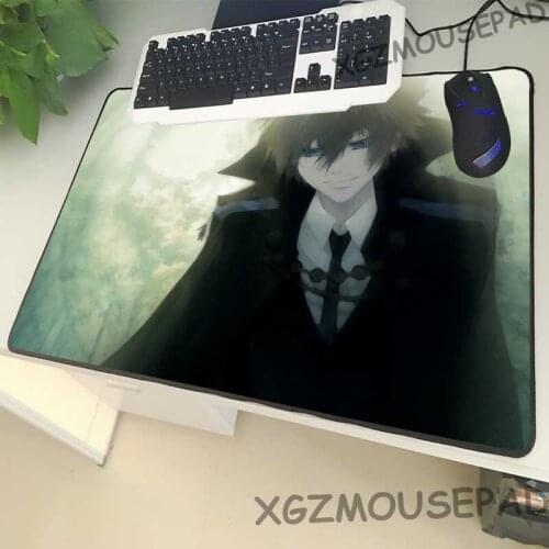 XGZ Youth Cartoon Large Size Mouse Pad Black Lock Edge REBORN Laptop Desk Table Mat Handsome Boy Rubber Non-slip Japanese Anime