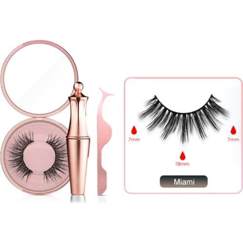 YIGANERJING Magnetic False Eyelashes 5 Magnet Fake Eyelashes Natural Soft Eyelashes Extension Magnetic Eyelash Kit