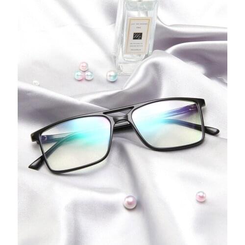 2021 New Anti Blue Light Men Classic Square Eyeglasses Frame Brand Designer Fashion Women Decoration Optical Glasses males