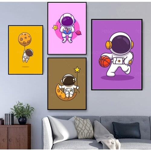 DIY 5D Diamond Painting Cartoon Astronaut Pink Funny Cross Stitch Kit Diamond Embroidery Picture of Rhinestones Home Decor Gift