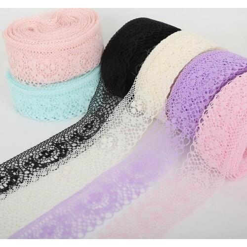 New Arrival 10yards Beautiful Lace Trim 40mm DIY Embroidered African Lace Fabric Handicrafts For Sewing Decorations Supplies