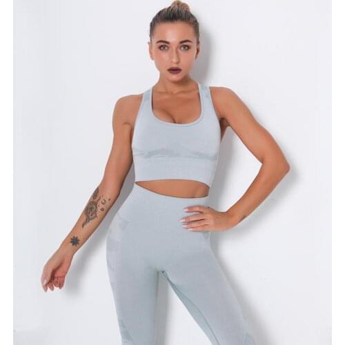 New Camouflage Sport Set Fitness Leggings+Sports Bra Female Casual Suit Running Women Sportswear brand clothes women