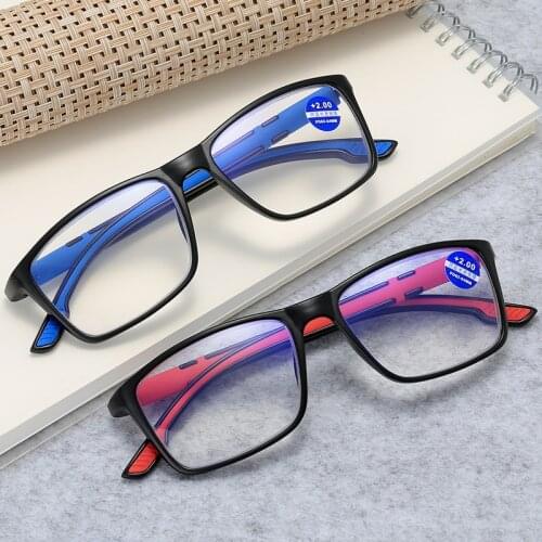 Vintage TR90 Reading Glasses Women Men Anti Blue Light Presbyopia Eyeglasses Bifocal Near far Hyperopia Eyewear +1.5 2.0 2.5 3.0