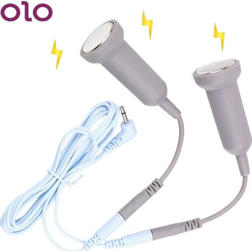 OLO 1 Pair Electric Shock Nipple Stimulator Breast Massager Female Masturbation Chastity Sex Toys for Women Adult Games