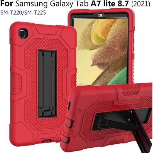 Tablet portable back bracket Shockproof Cover Case For Samsung Galaxy Tab A7 Lite 8.7 inch 2021 SM-T220 SM-T225 T220 Cover+Pen