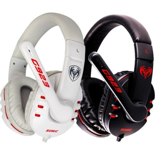 SOMIC G923 Wired Headset Head-mounted Gaming Headset with 40mm Driver Unit Omnidirectional Microphone Wire Control