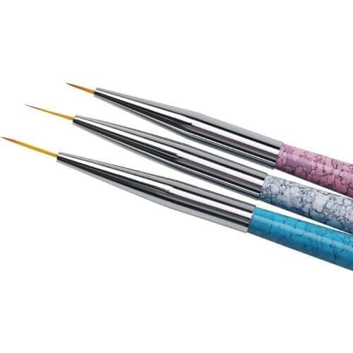 Drawing Painting Pen UV Gel Gradient Nail Brush Pen Blooming Snakeskin Line Lining Brush Nylon Hair Flat Manicuring Art Tools