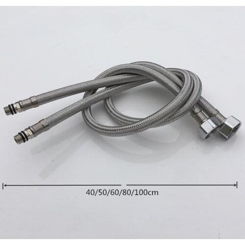 WZLY Bathroom Hose Stainless Steel Flexible Plumbing Pipes Kitchen 2 Piece/Set G1/2 G3/8 G9/16 Cold Hot Faucet Supply Pipe Hoses