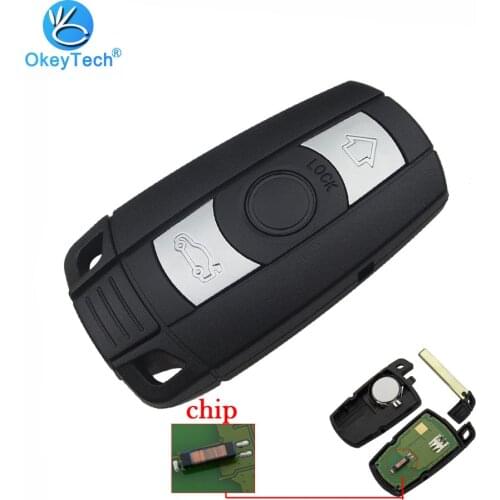 OkeyTech For Bmw Remote Control Smart Key Fob 315/315LP/433/868Mhz 3 Button ID46 PCF7945 Chip for Bmw CAS3 3 5 Series X5 X6 Z4