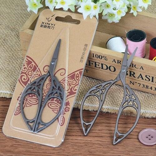 1Pcs European Vintage Floral Scissors Stainless Steel Scissors Sewing Shears DIY Tools Tailors Scissor Thread Trimmer