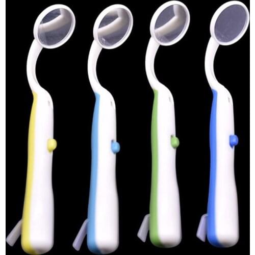 4Pcs Dentist Dental Oral LED Illuminated Mirror Inspecting Instrument Dental Tool Set Dental Mirror Dental Hygiene Instruments