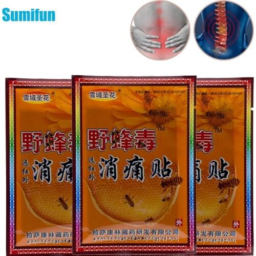 40/80pcs Chinese Medical Self Heating Bee Pain Relief Plaster Shoulder Muscle Arthritis Joints Pain Reliving Killer Sticker