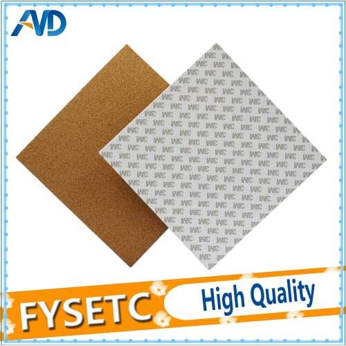5pcs 220x220mm Adhesive Cork Sheets For Wan Hao i3 Anet A3 A6 Ender 5 Heated Bed Hot Plate With Tape Thermal Cork Plate