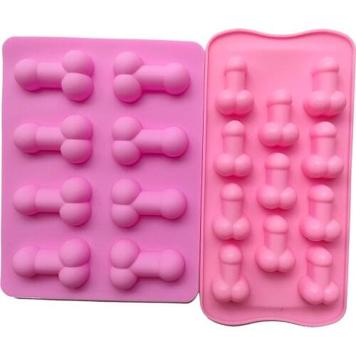 8/11 Dick Sexy Penis Cake Mold Ice Cube Tray Silicone Mold Soap Candle Moulds Sugar Craft Chocolate Mould Mini Ice Cream Forms