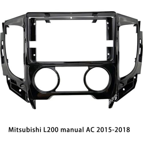 9 Inch Car Fascia For Mitsubishi L200 2015 2016 2017 2018 One Double Din Car dvd Frame Audio Fitting Adaptor Panel Dashboard