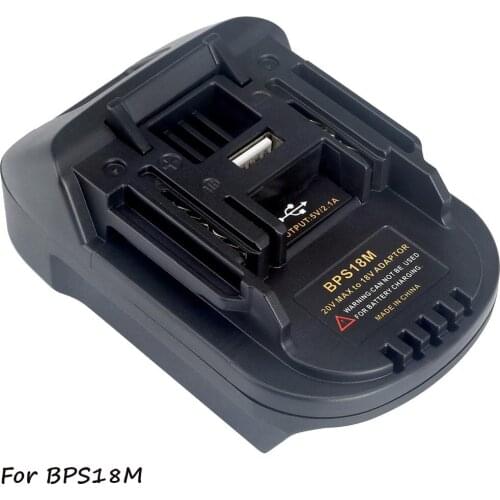 BPS18M Battery Adapter for Black Decker 20V Lithium for Porter Cable 20V Lithium Battery for MAKITA BL1830 BL1840 18V Batteries