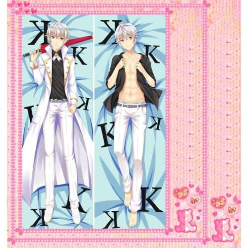 Anime Cartoon K Project Double Bolster Hugging Pillow Case Pillow Cover Pillowcase Peach Skin 2 Way No.61073