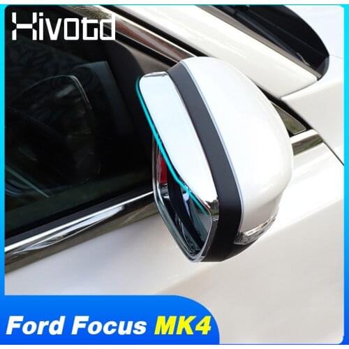 Car Styling Rearview Mirror Rain Eyebrow For Ford Focus MK4 ST Line 2019 2020 Accessories Interior Parts Chrome Modification