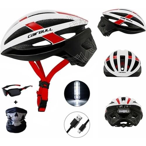 Cairbull Cycling Helmet Racing Road Bike Helmets with Safe Taillight Men Women Outdoor TT MTB Bicycle Helmet Cap Cascos Ciclismo