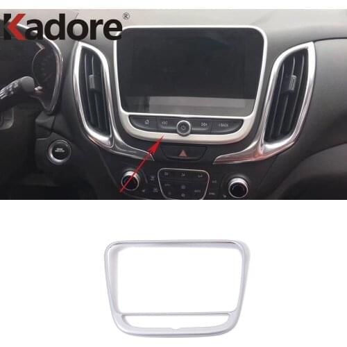 For Chevrolet Equinox 2017 2018 2019 2020 ABS Matte Car Navigation Box Trim Cover Panel Interior Decoration Sticker Accessories
