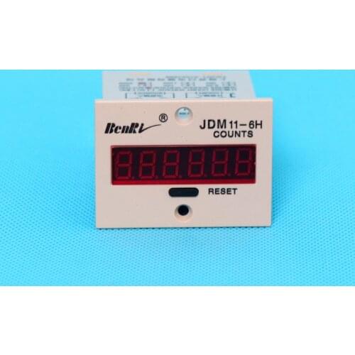 2PCS electronic counter 6-digit Blackout Memory With Voltage Production Counting DC12V DC24V DC36V AC220V 0-999999 KG11J-6H