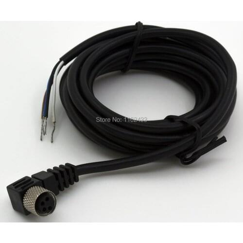 FSC8-FB-4 M8 2m PVC cable sensor connector 4 pins bend female head for M8 NPN PNP NO+NC proximity sensor switch