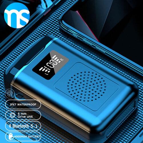 Ms 2 In 1 Tws Hifi Earphones Bluetooth 5.1 With Microphone Loudspeaker Noise Cancelling Wireless Headphones In-Ear Headset