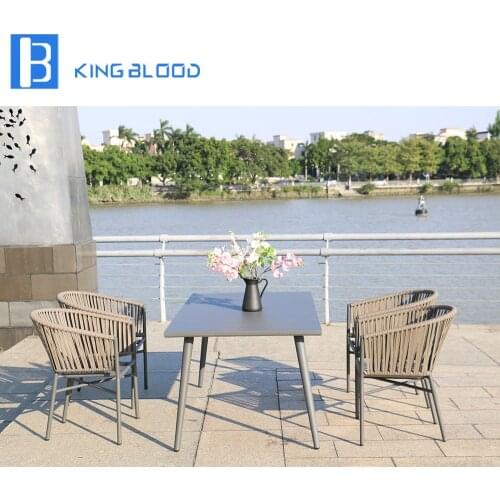 Hot Sale Outdoor Wicker Rattan Woven Dining Chair and table