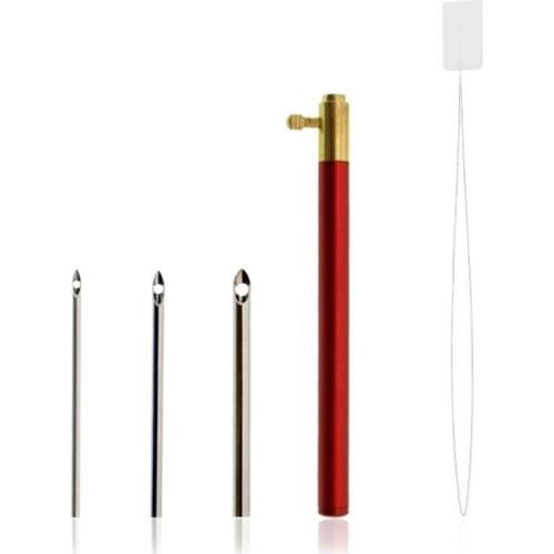 Embroidery Crochet Hook with 3 Needles Punch Threader Set Knitting Sewing Tool Accessories DIY Crafts