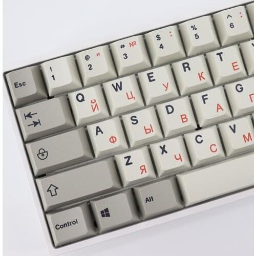 123 keys Russian root Russian font Cherry profile Dye Sub Keycap PBT for gh60 xd60 xd84 cospad tada68 87 104 Mechanical Keyboard