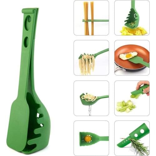 8 in 1 Multifunctional Cookware Non-stick Kitchen Cutter Measuring Turning Straining Spatula Turner Tool Kitchen Cooking Utensil