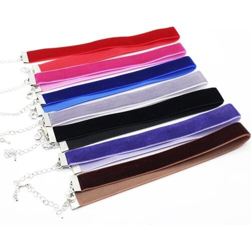 Fashion Multicolor Imitation Velvet Chokers Women Colorful Clavicle Chain Jewelry Girl Necklaces Accessories Wholesale