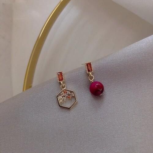 Fashion Simple asymmetric Crystal Pendant Earrings for Woman Korean Exquisite New Statement Earrings Jewelry Accessories Gift