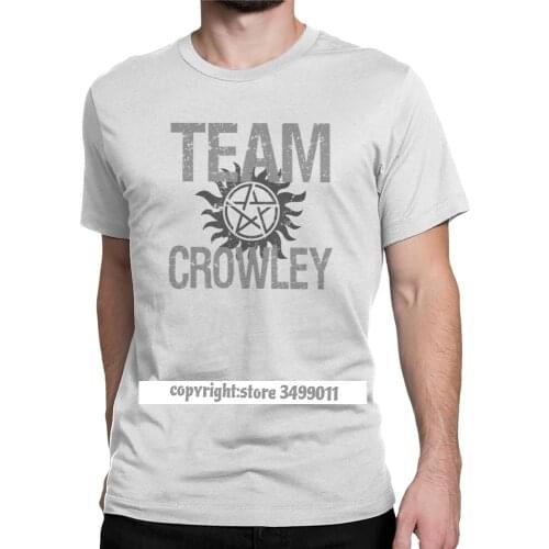Mans Spn Brothers T Shirt Supernatural Tshirts Team Crowley Novelty Fitness Tees O Neck Streetwear Premium Cotton Camisas