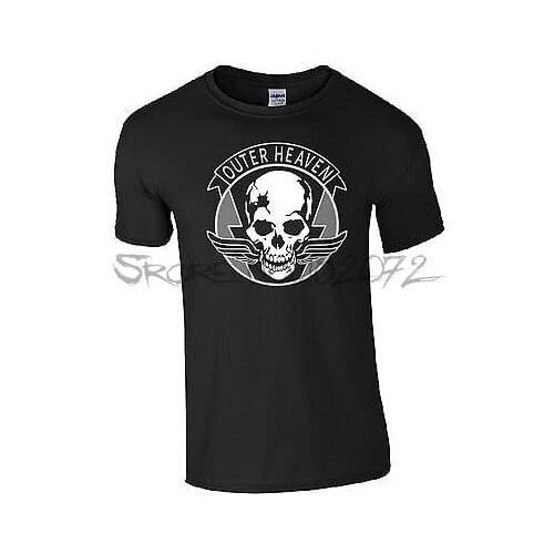 T-shirt men cotton Outer Heaven Metal Gear Solid V Sign Gaming Logo T-Shirt Cotton Mens Top