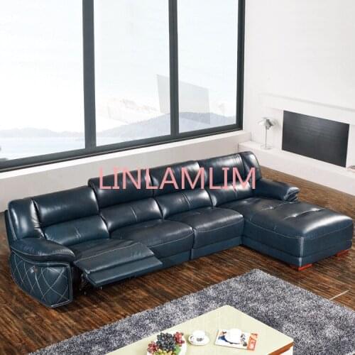 Living Room Sofa set corner sofa L real genuine cow leather sectional sofas recliner modern muebles de sala moveis para casa
