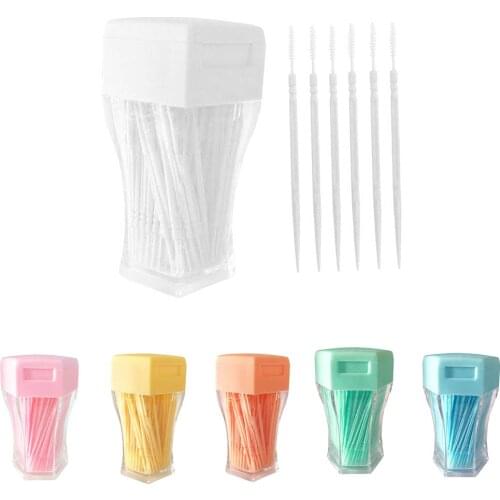 Lot 200x Double Heads Interdental Brush Floss Sticks Tooth Toothpick Cleaner