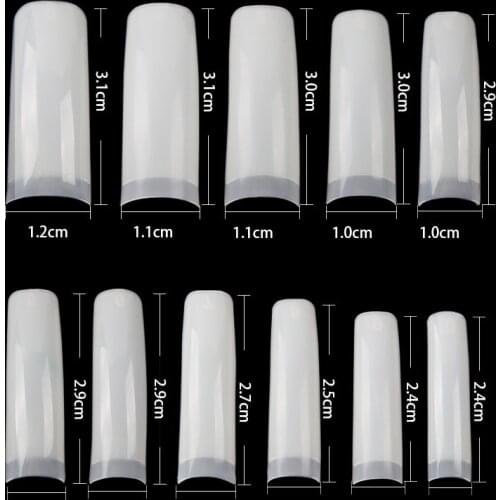 550pcs of Bagged French Nails Fake Nails Nail Stickers Nail Art Manicure Tool or Transparent Natural