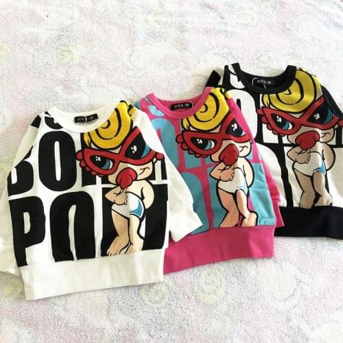 2020 New Girl Sweatshirt Pull Enfant Fille Fall Clothes for Kids Cloth Boys Winter Clothes Girls Hoodies Pattern Pacifier A