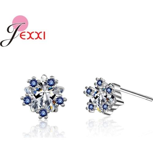 New Arrivals Women 925 Sterling Silver Cubic Zircon Design Stud Earrings Korean Concise Ear Jewelry Easy Wear Lovely Brinco