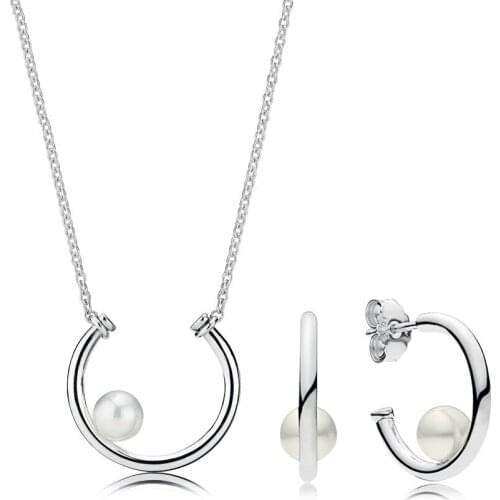 NEW 100% 925 Sterling Silver New Listing RAU0536 Purely Necklace and Earring Gift Set Original Jewelry Charming Women Gift