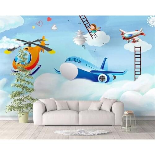 Beibehang Custom classic papel de parede wallpaper Nordic modern minimalist hand-painted cute boy girl children room background