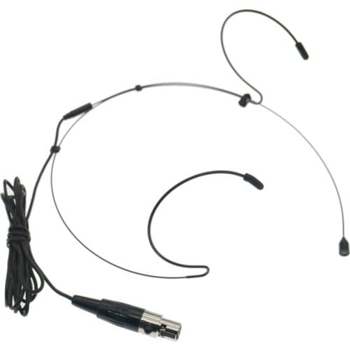 Professional 4Pin Mini Black Headset Microphone For Shure Wireless Ear Hanging Microphone System TA4F Lockable