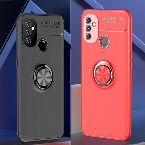 Silicone Car Mount Shockproof Case For OnePlus Nord N100 Metal Ring Stand Full Protective Cover N 100 Phone Cases Funda