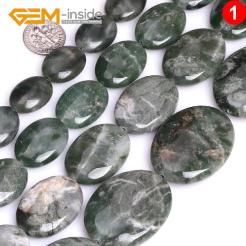 Rectangle/Oval/Flat Drop/Square/Hexagon Shape Natural Green African Jades Stone Beads for Jewelry Making DIY 15"GEM-inside