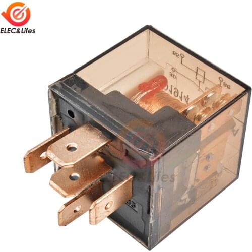 2Pcs 12V 100A 5Pin SPDT Relay Switch for Car Waterproof Automotive Relays Coil DC24V 48V High Capacity 100A Switching Capability