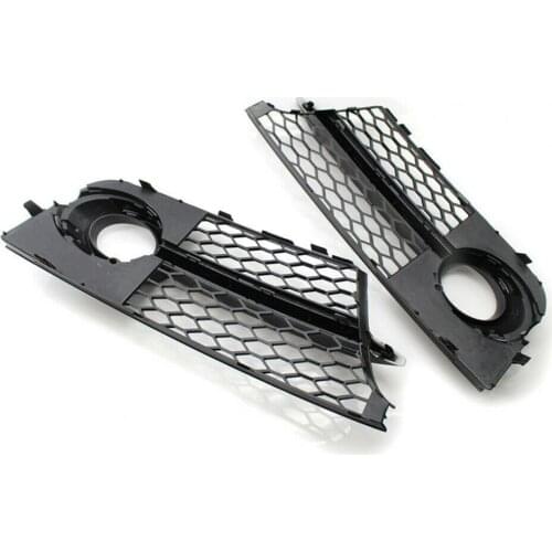 L/R Fog Lamp Grille Sturdy Black Fog Light Grill 8J0807682K 8J0807681K for Audi TTS 11-14 Car Exterior Accessories