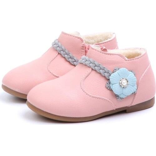 2020 Winter Girls Boots Warm Cotton Kids Botas Fashion Girls Snow Boots Children Winter Shoes Toddler Girls Winter Shoes